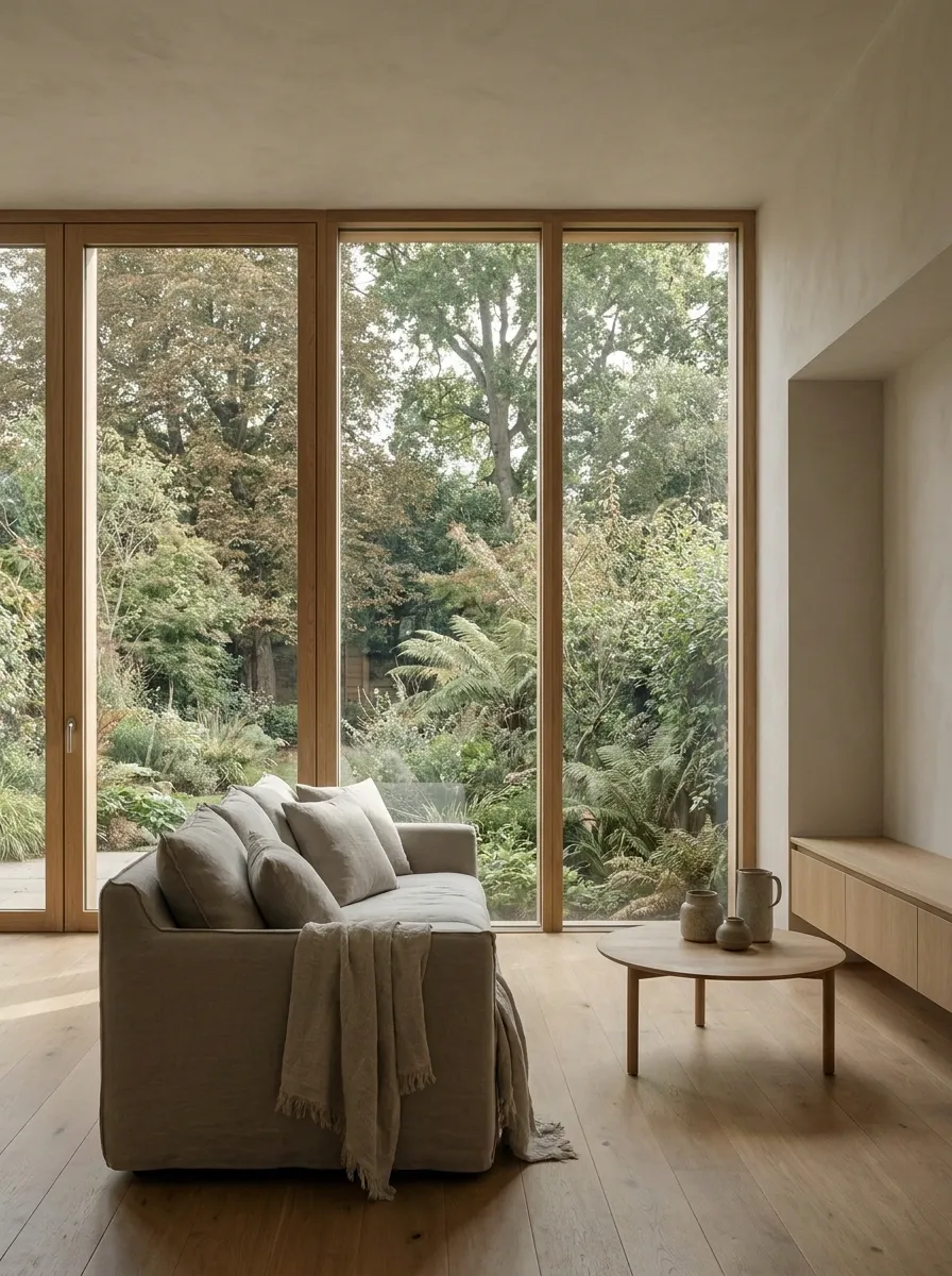 Glass Garden Room Framed by Mature Planting