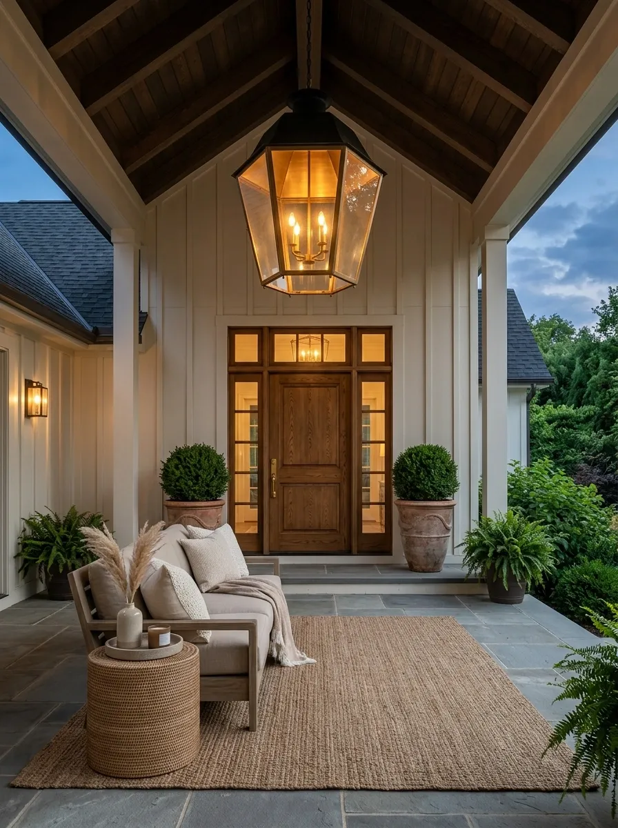 Hang an Oversized Lantern Where the Porch Can Carry It