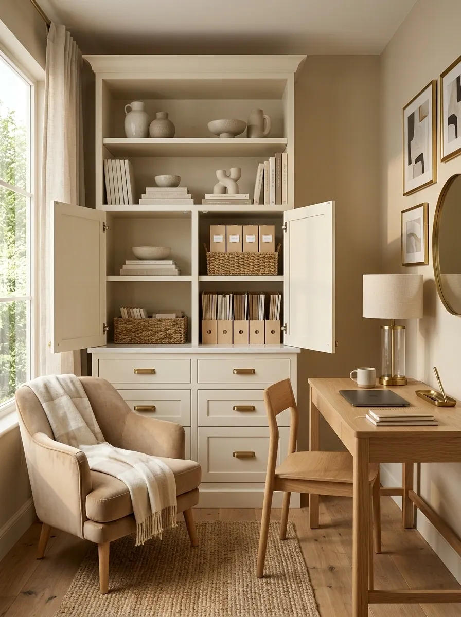 Hide Office Supplies Inside One Dedicated Cabinet