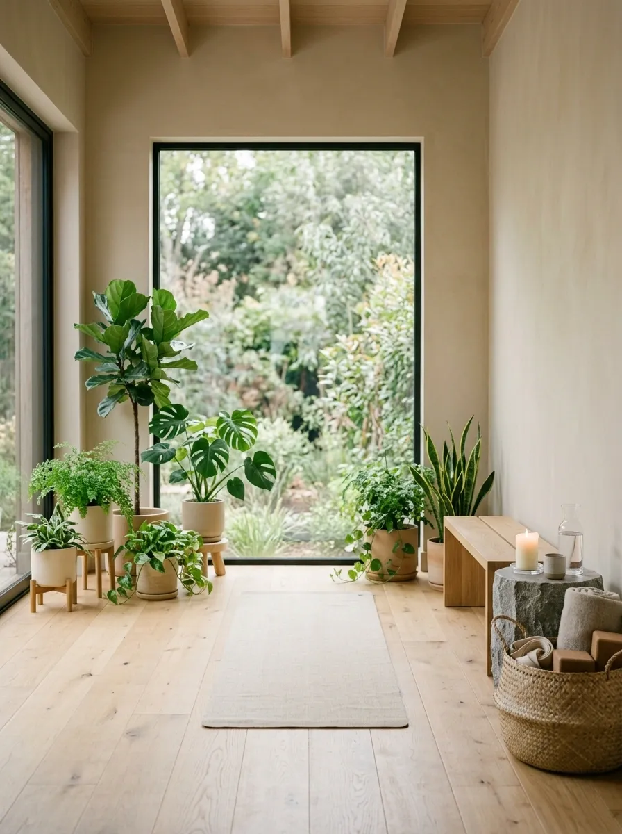 Indoor Garden Yoga Retreat