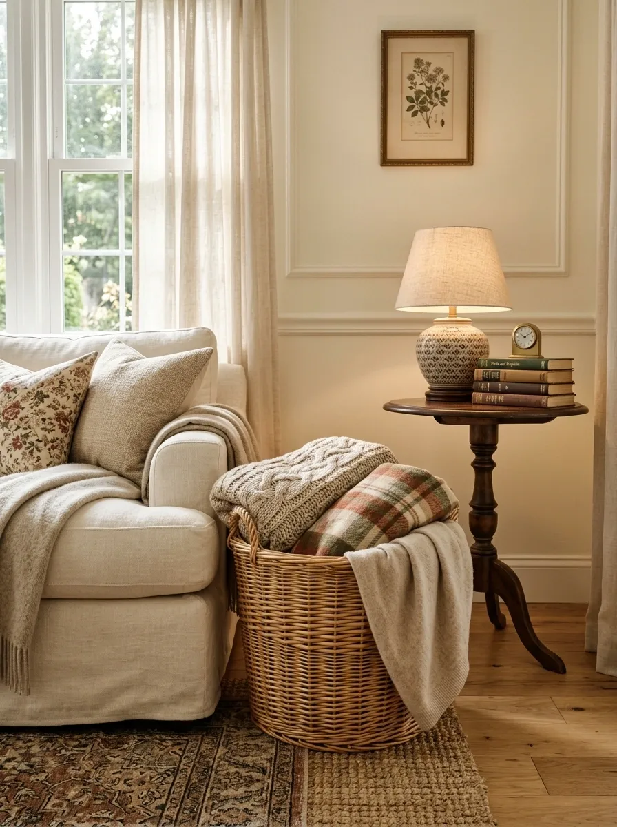Keep a Blanket Basket Where Someone Will Actually Use It