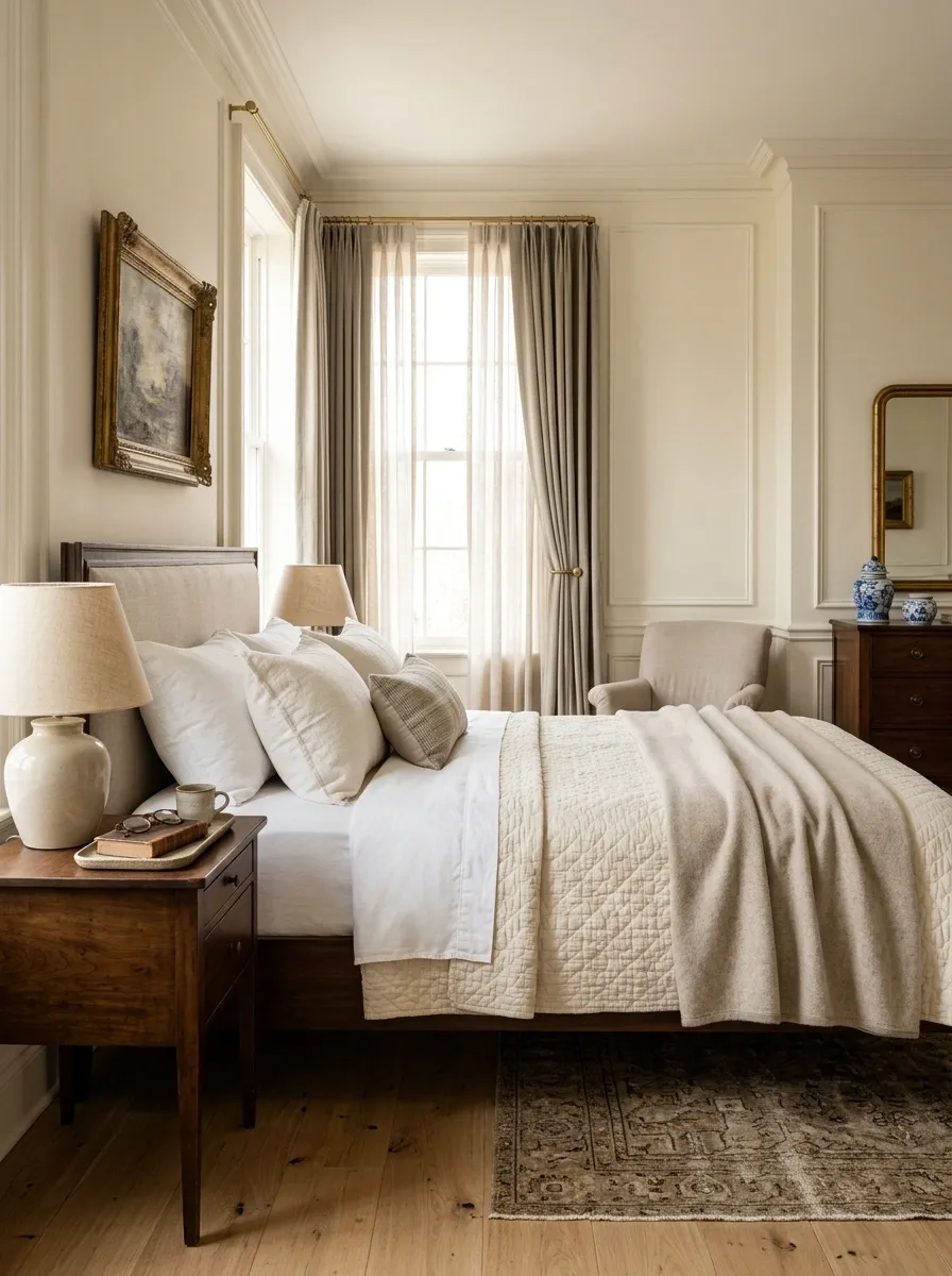 Keep Bedding Layered but Visually Quiet