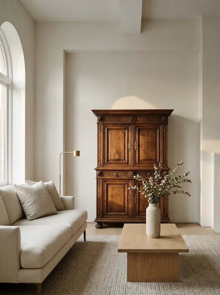Keep the Background Quiet Around a Statement Antique