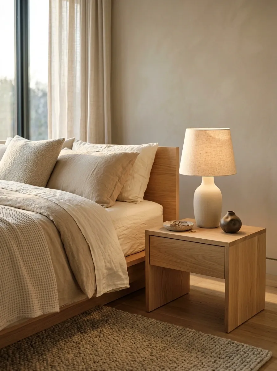 Keep the Nightstand Styling Low and Quiet