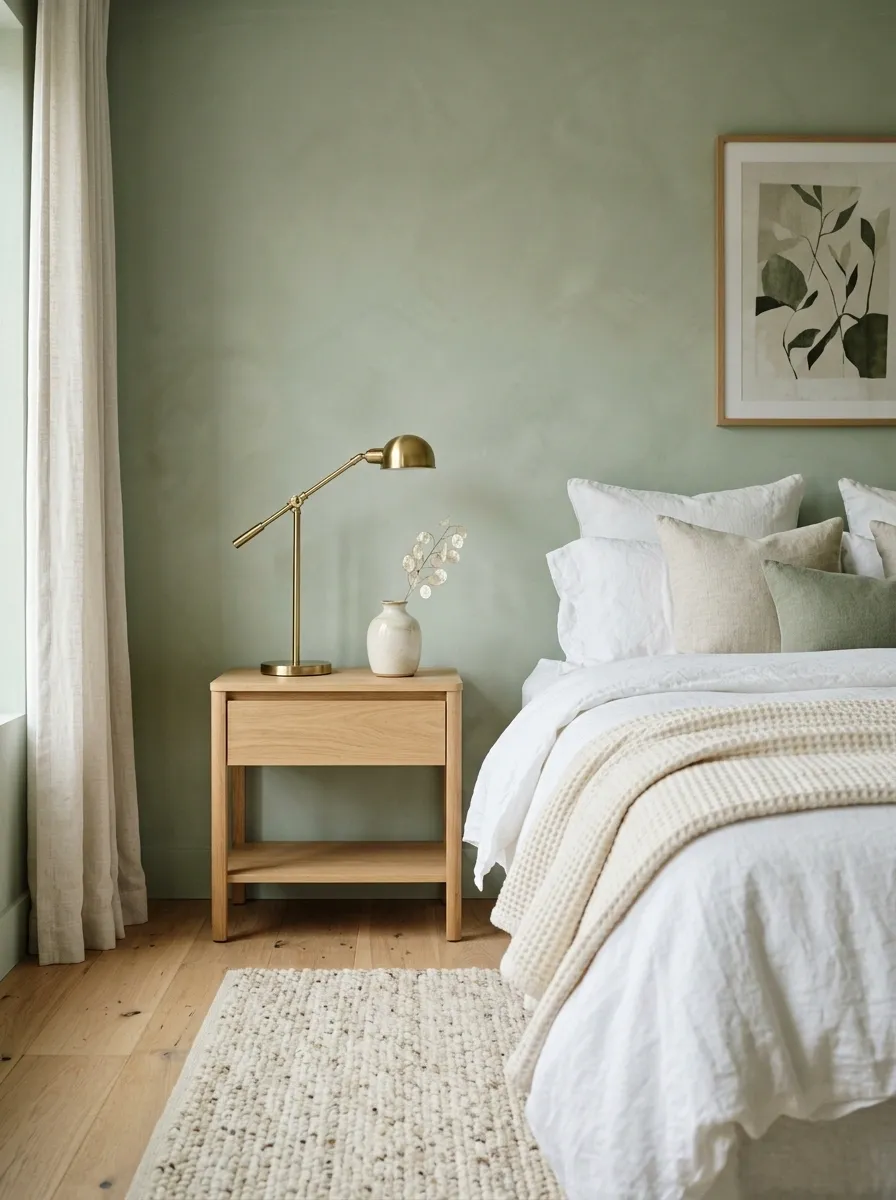 Keep the Nightstands Simple and Let the Walls Work