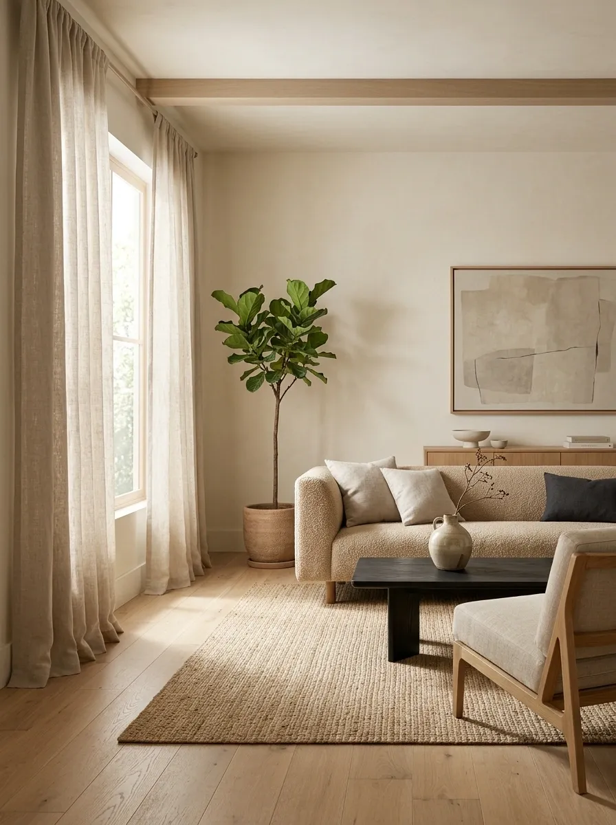 Keep Window Treatments Long, Plain, and Soft