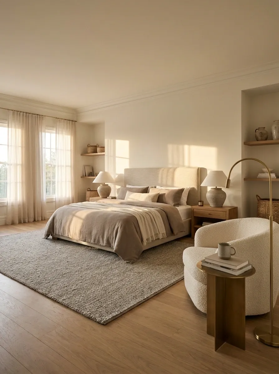Large Bedroom With a Separate Sitting Area
