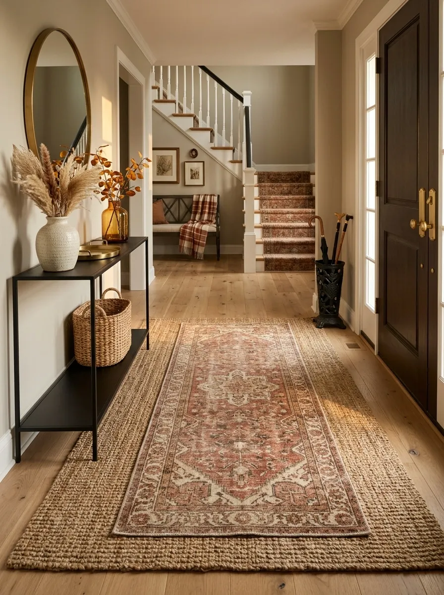 Layer a Rust Runner Under the Everyday Entry Rug