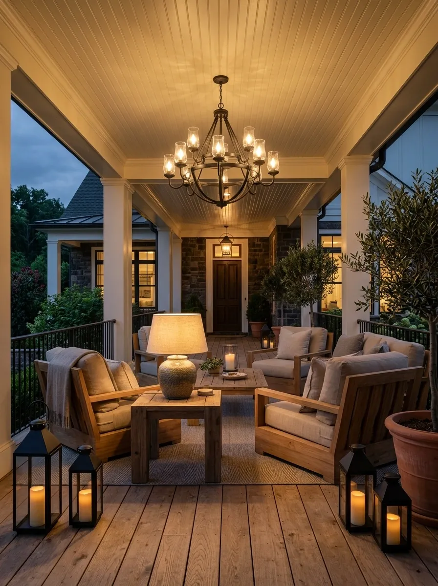 Layer architectural lighting with smaller evening lights