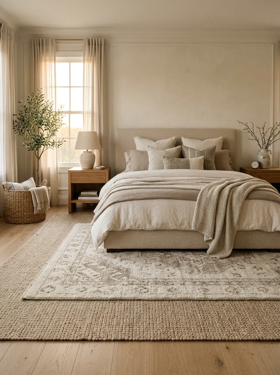 Layer Rugs Instead of Adding More Decor