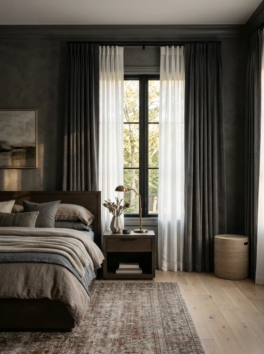 Layer Sheer Curtains Under Heavier Drapes