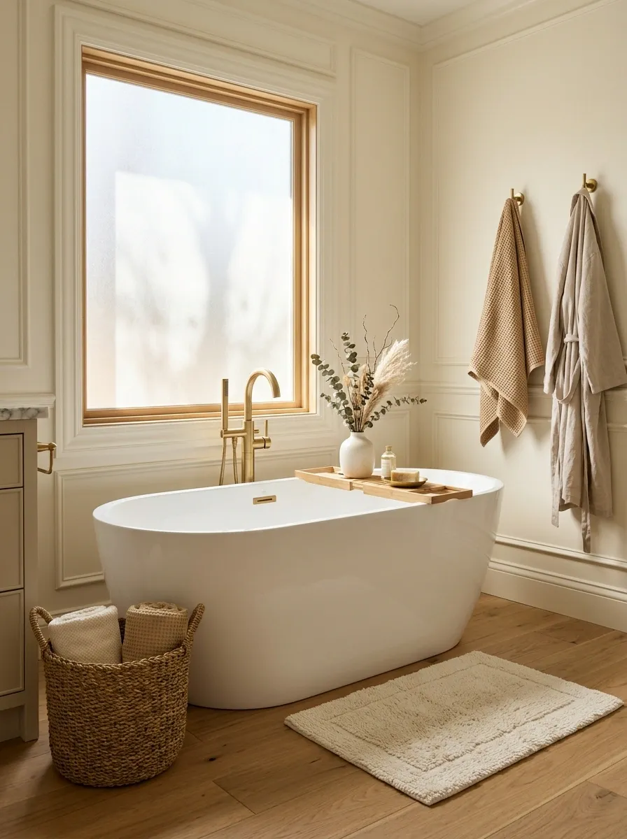 Layer the Tub With Coordinated Textiles