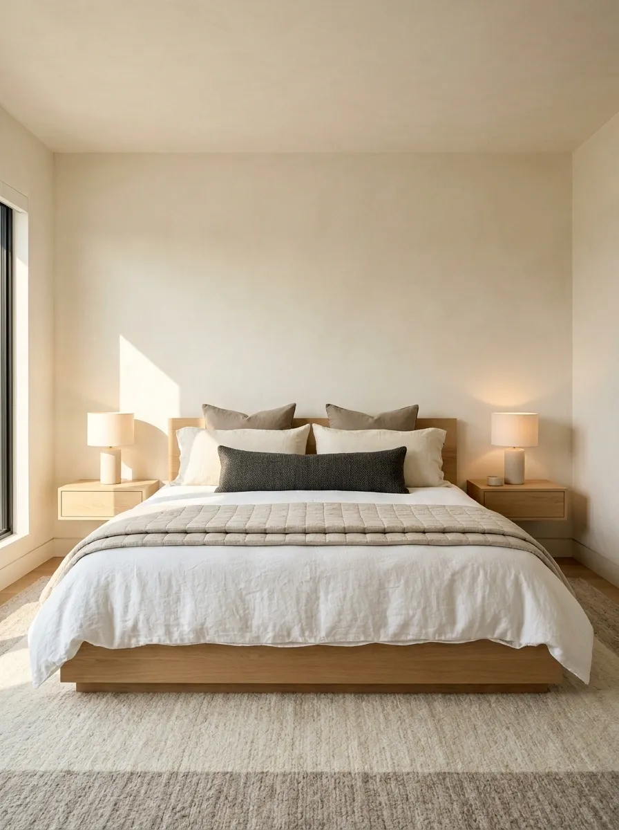 Layered Bedding That Gives the Bed More Visual Volume