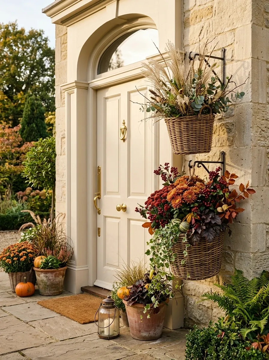 Layered Double-Tier Fall Basket Display