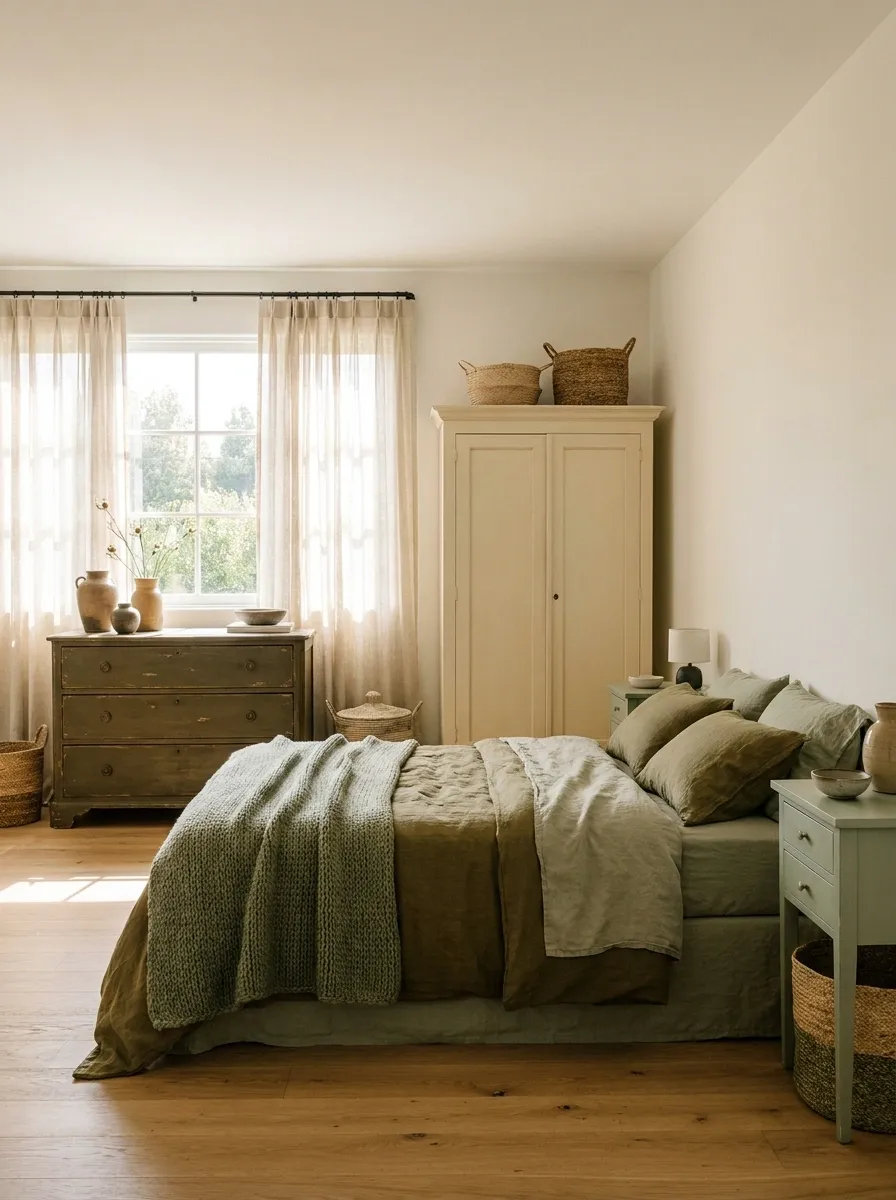 Layered Painted Furniture In Three Related Tones