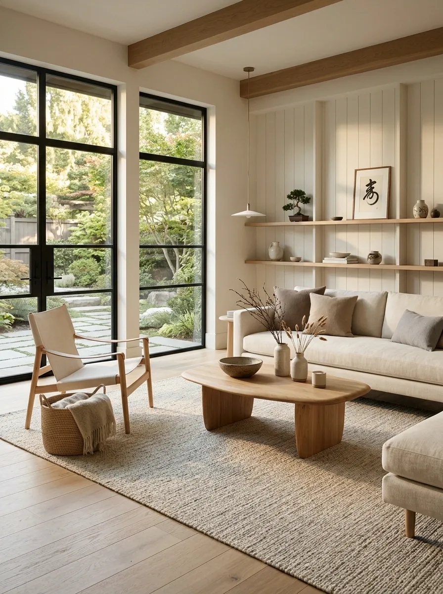 Let a Large Rug Define the Seating Area