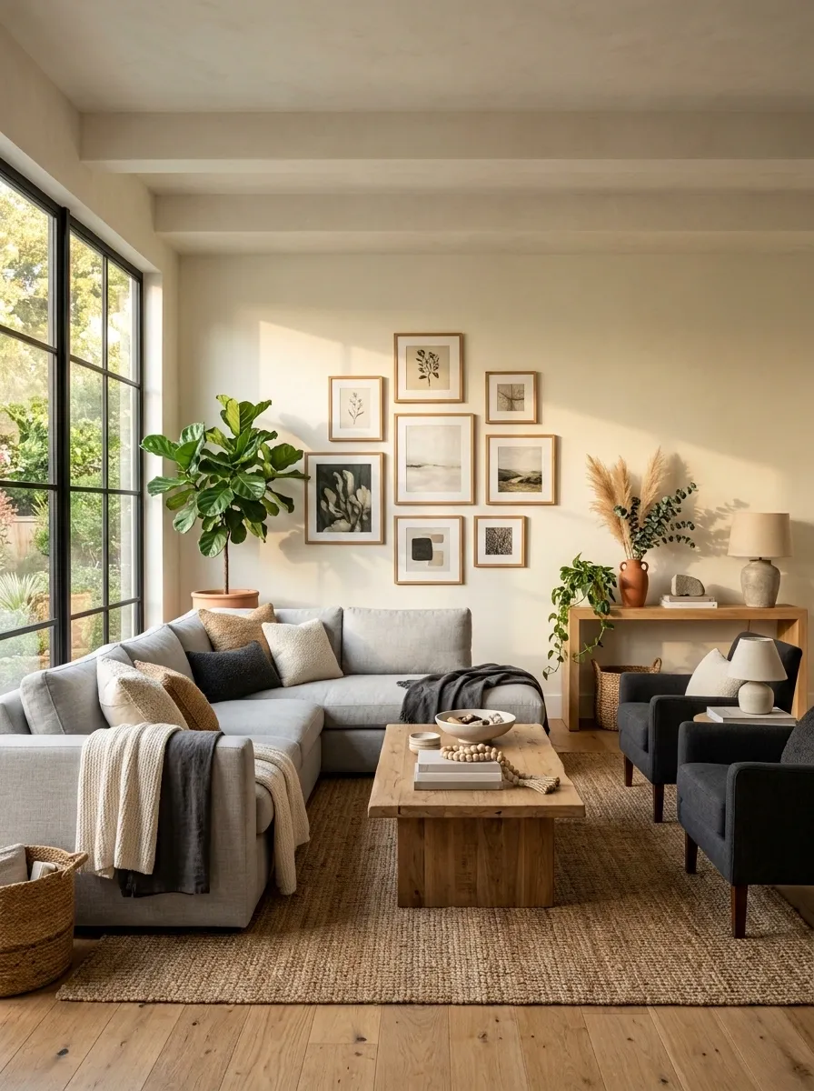 Let Natural Wood Become the Room's Visual Counterweight