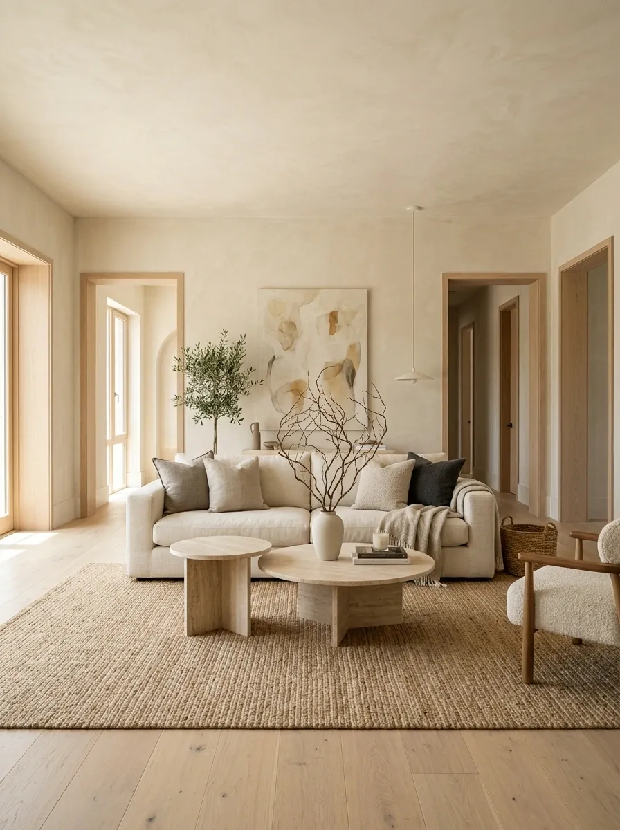 Light-Filled Organic Modern Room With a Low Sofa