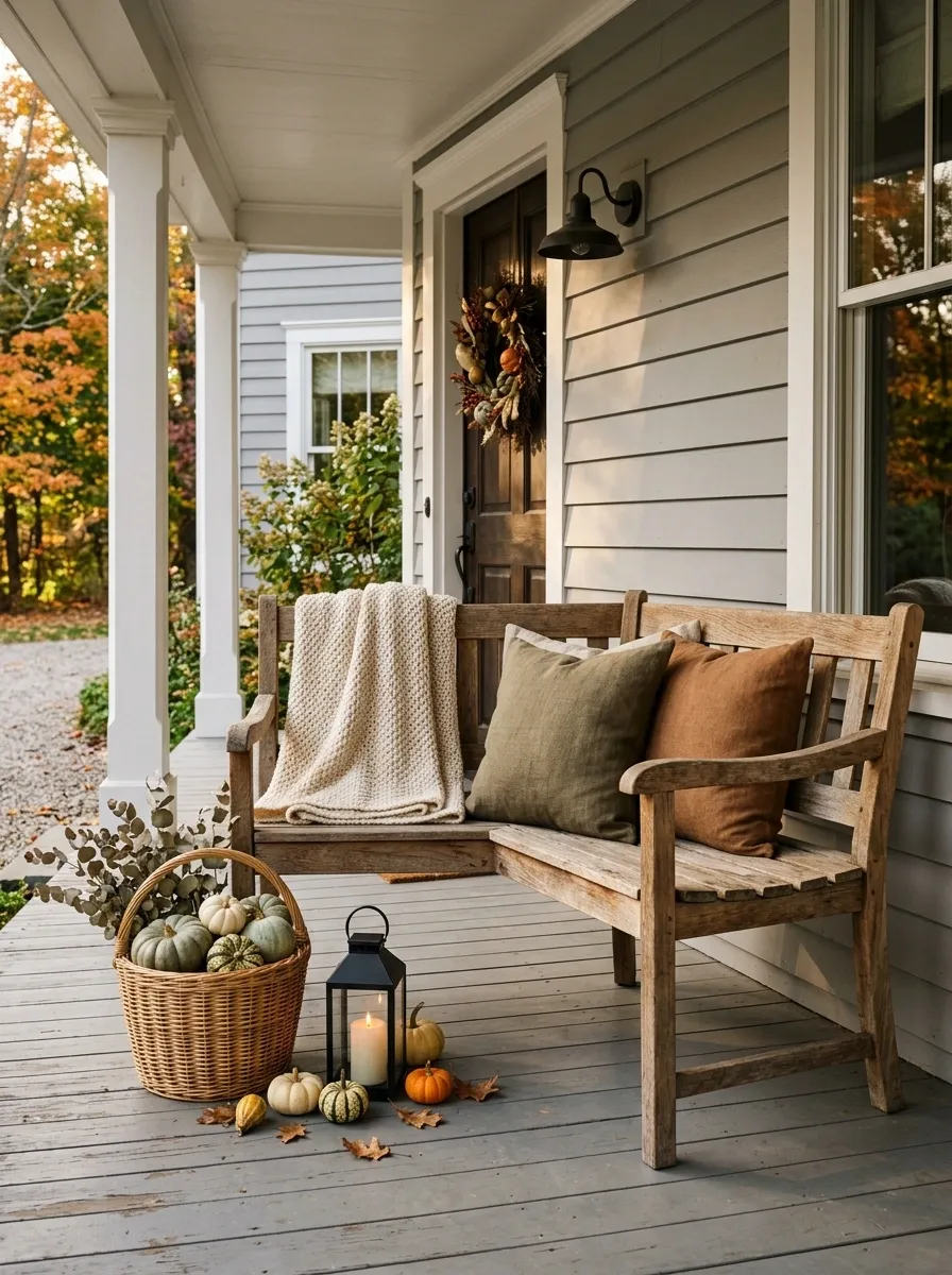 Make a Bench the Main Fall Styling Anchor