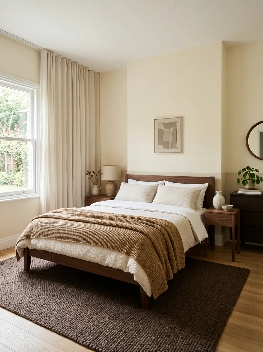 Make a Small Bedroom Feel Lighter With Brown