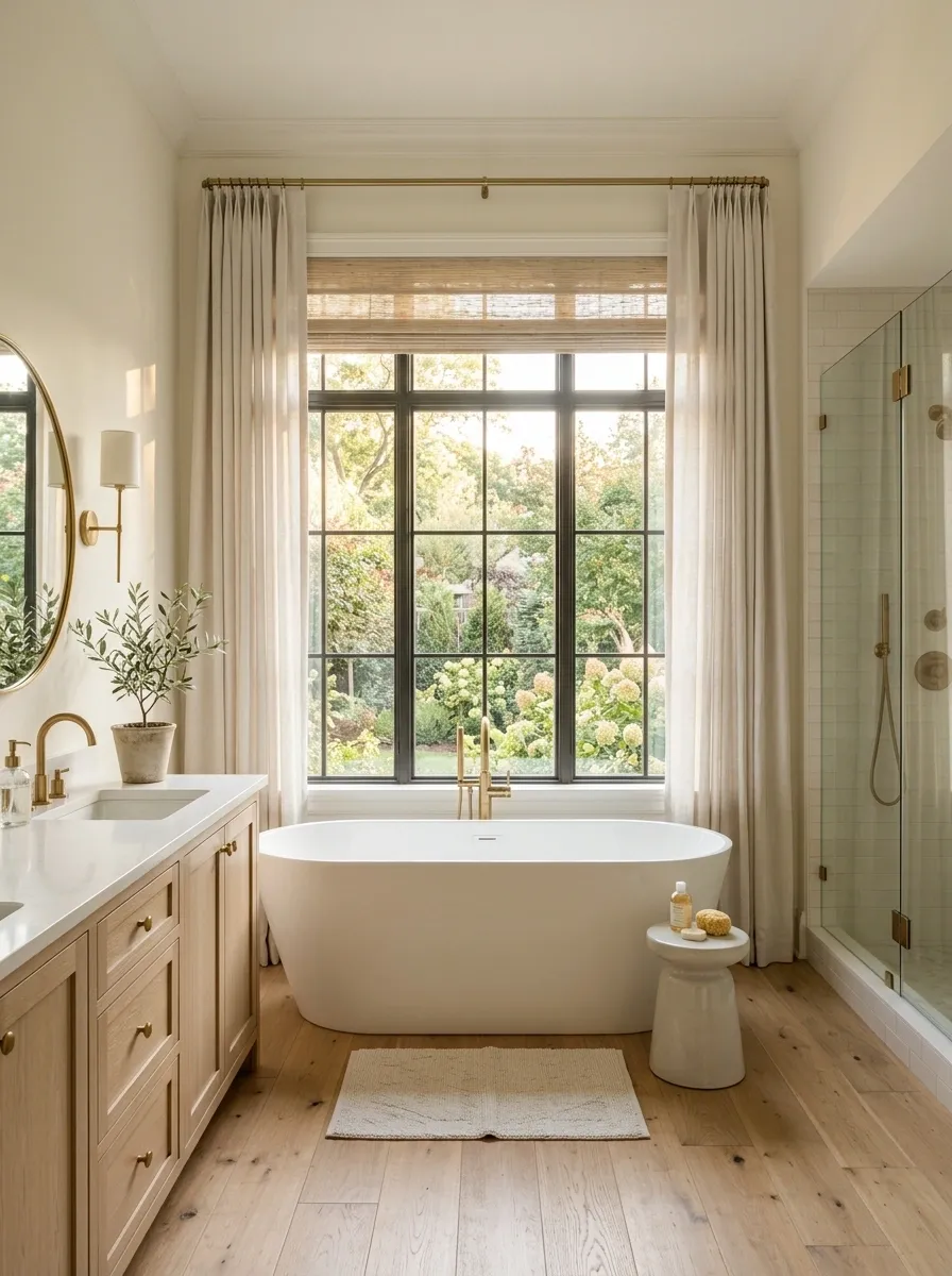 Make a Window Above the Tub Part of the Composition
