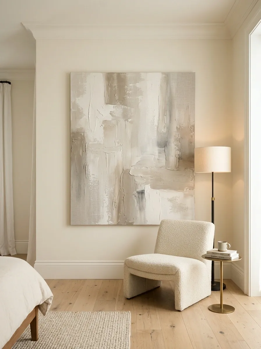 Make the Corner a Mini Gallery With One Oversized Artwork