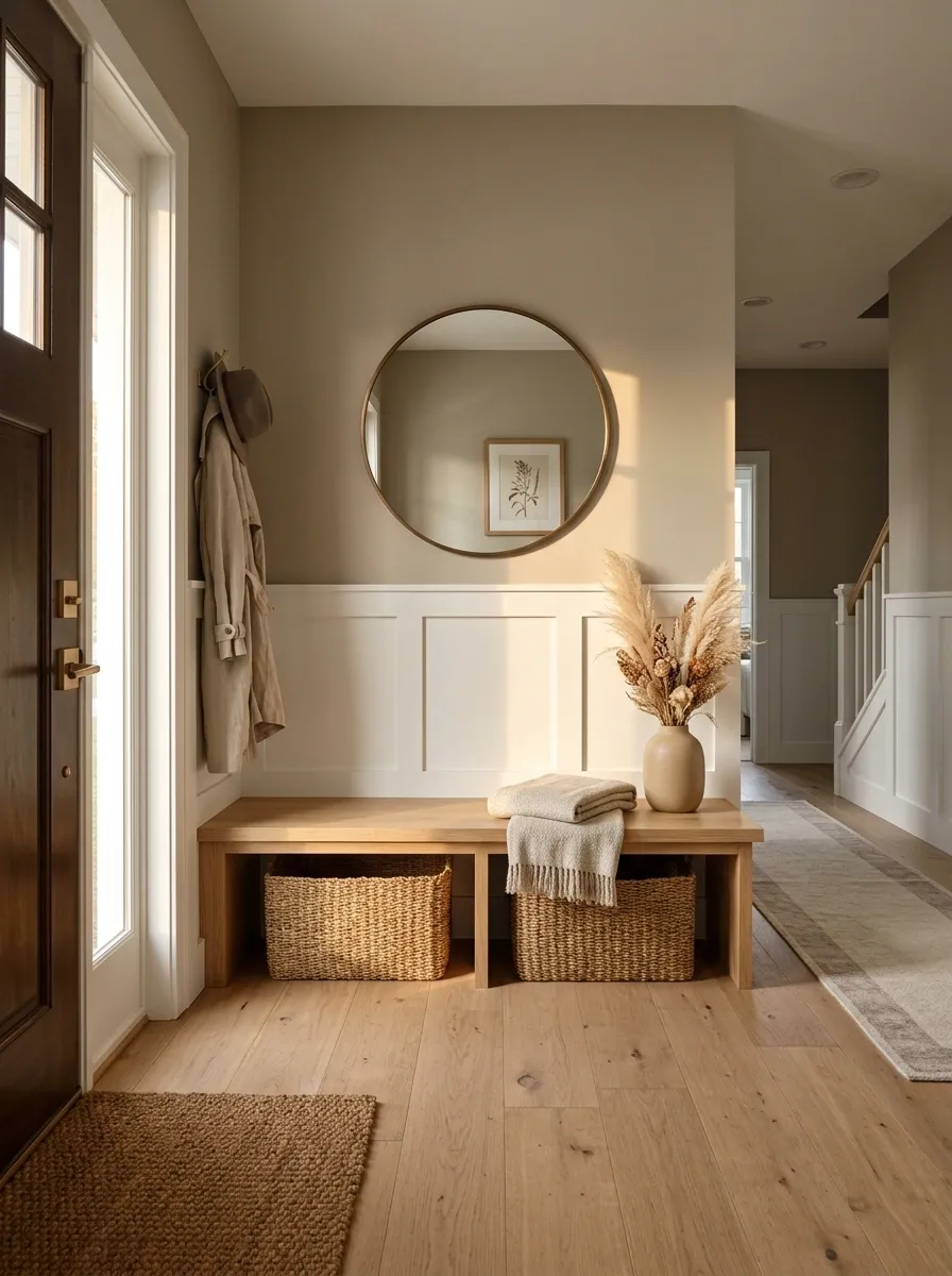 Make the Shoe Area Look Intentional With Matching Storage