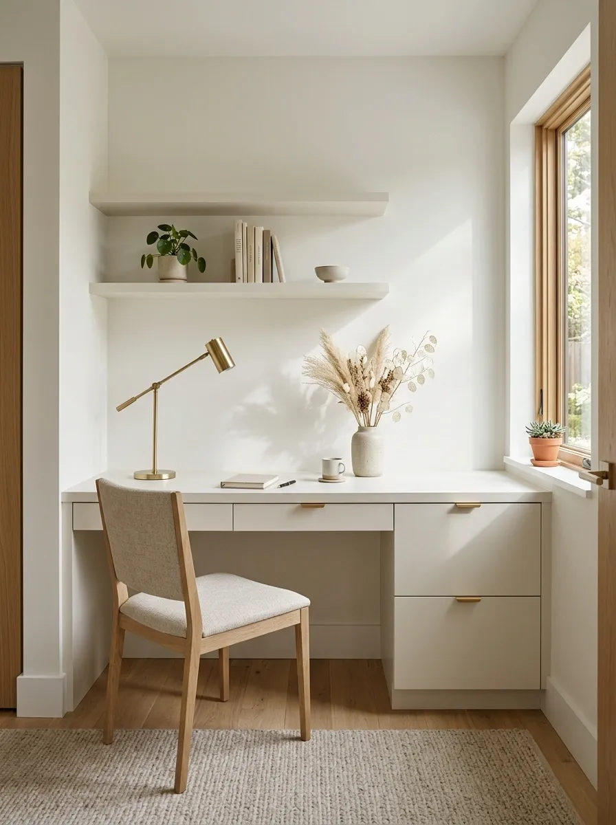 Match the Desk to the Wall for a Built-In Look