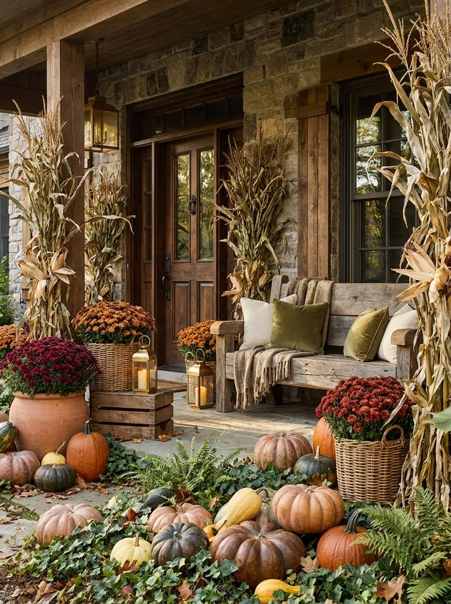 Maximal Harvest Porch With Full Layered Abundance