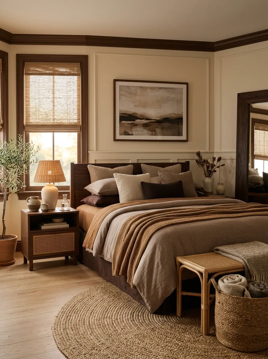 Mix Brown With Natural Woven Details