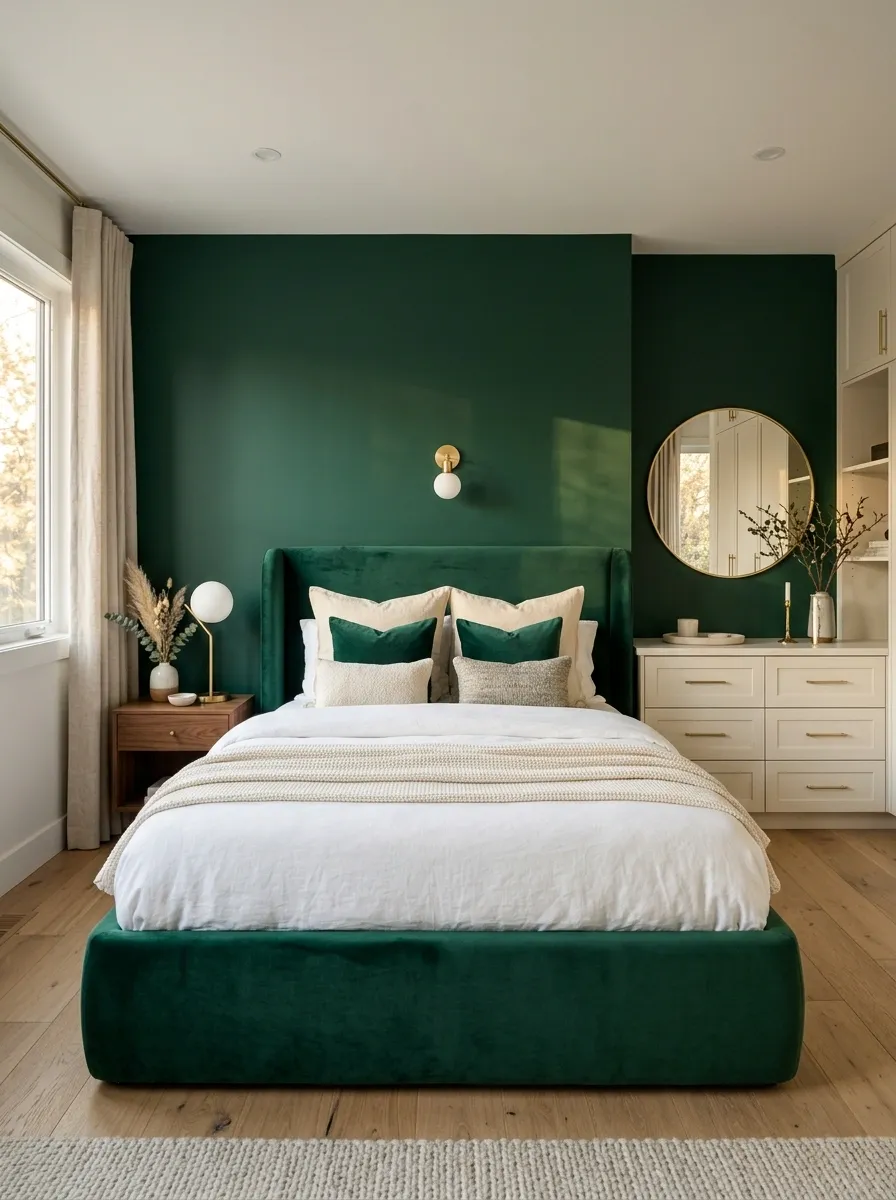 Mix Emerald Green With Small Brass Accents