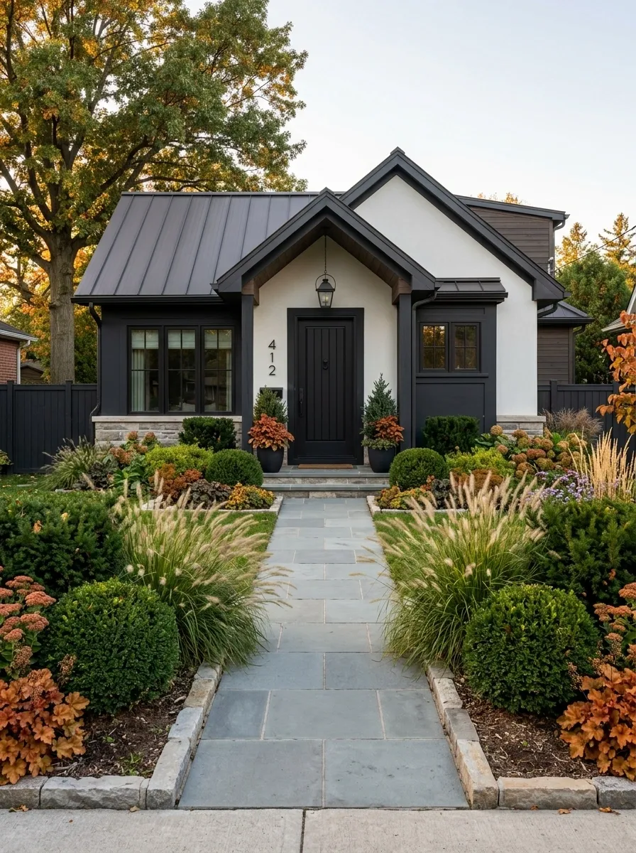 Modern Cottage Blend With Black, Green, and Rust