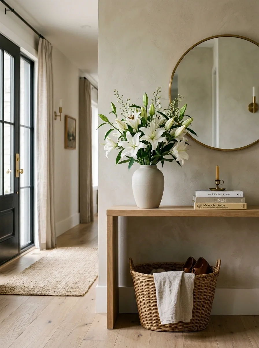 Move Lily Arrangements Between Rooms Instead of Buying More Decor