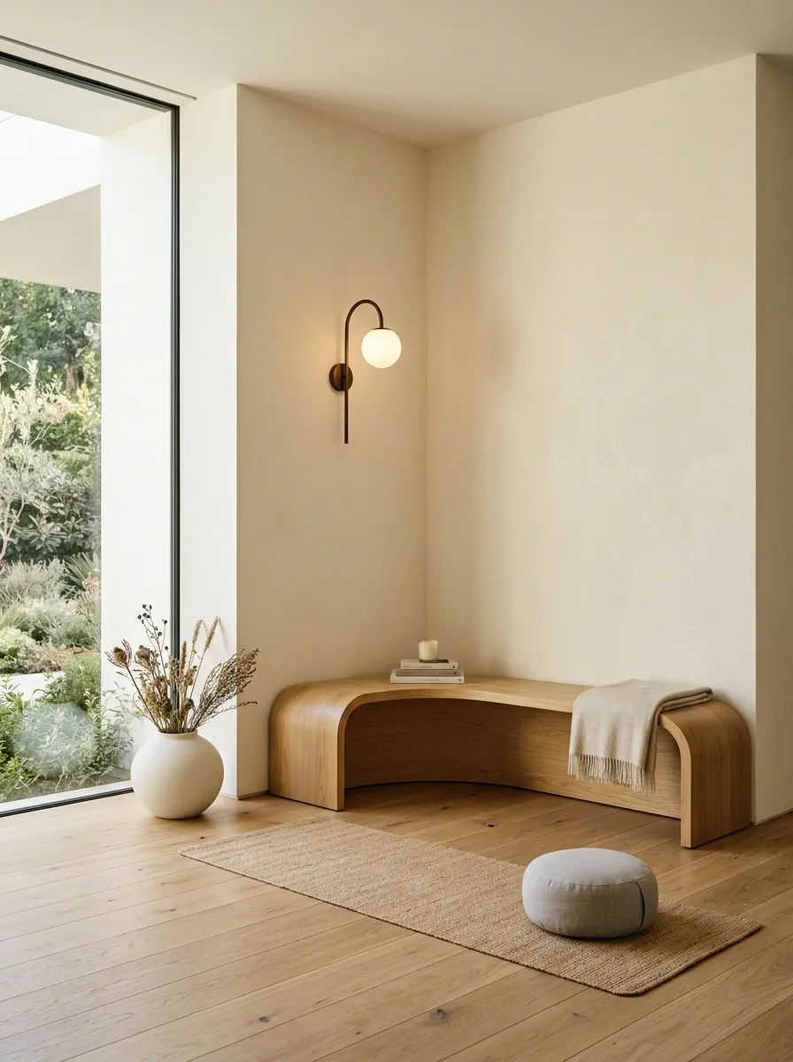 Neutral Corner With a Curved Bench