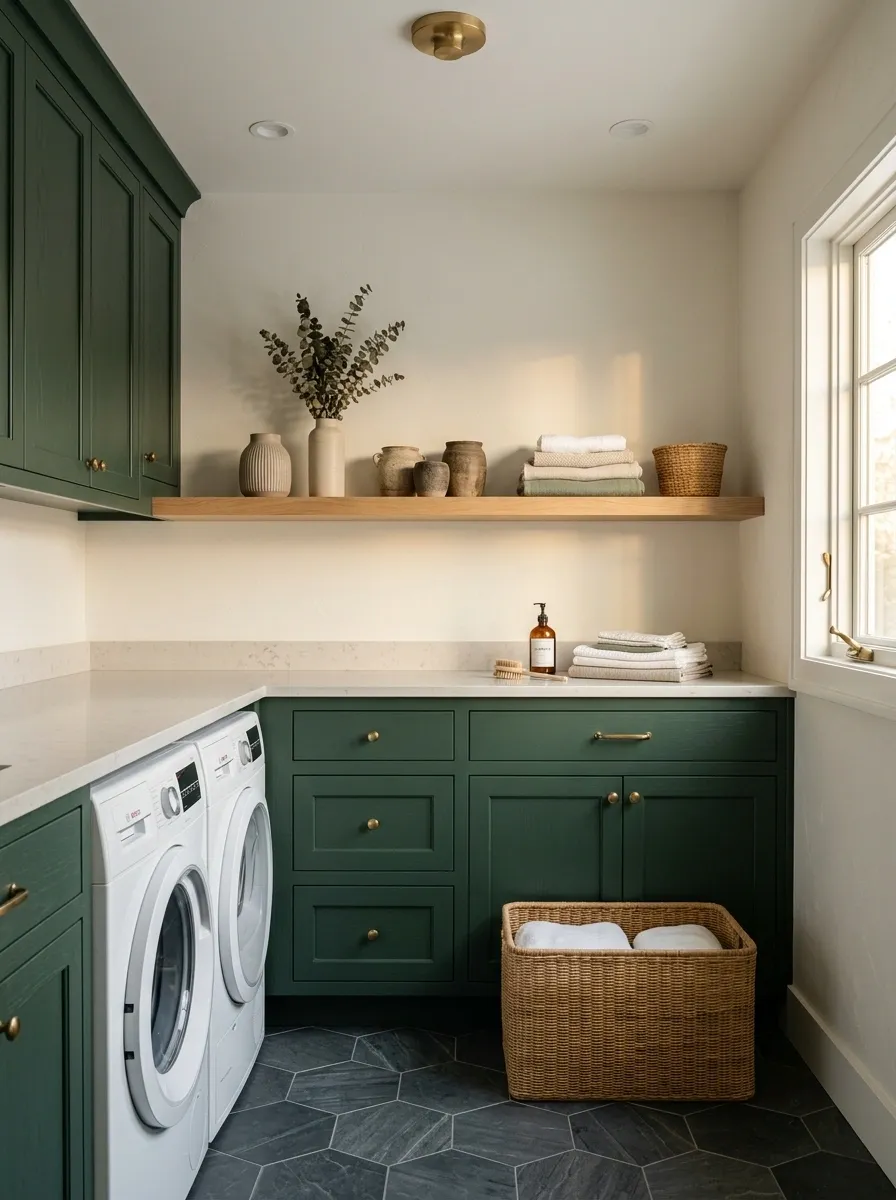 Paint the Cabinets a Deep Forest Green