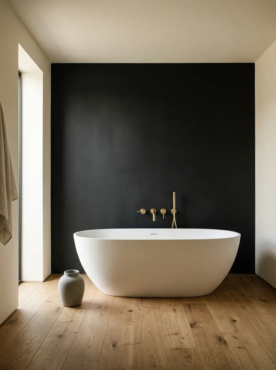Paint the Tub Wall a Deep Moody Shade