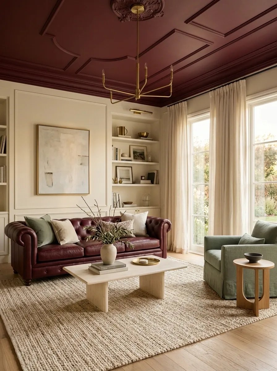 Pair Burgundy With Muted Sage Green