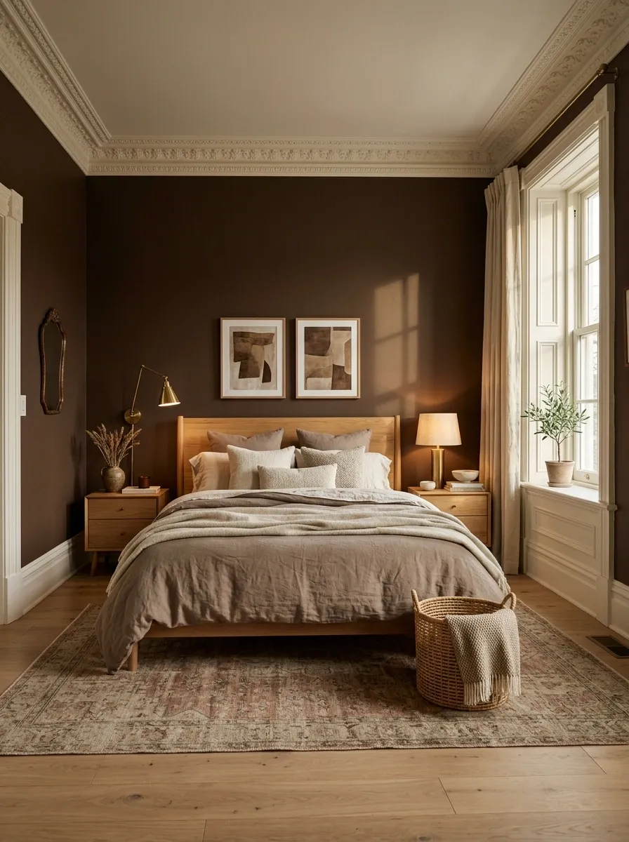 Pair Chocolate Brown With Warm White Trim