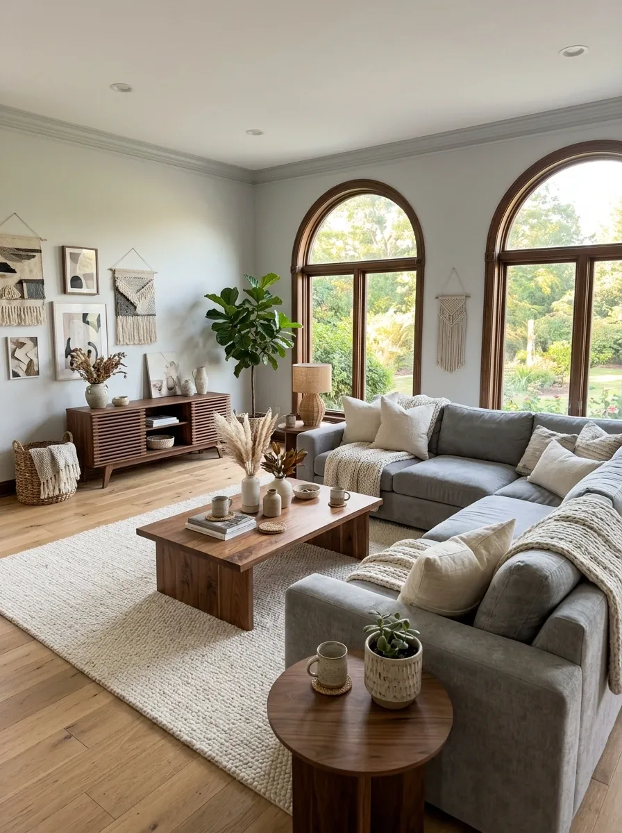 Pair Cool Grey With Warm Walnut Wood