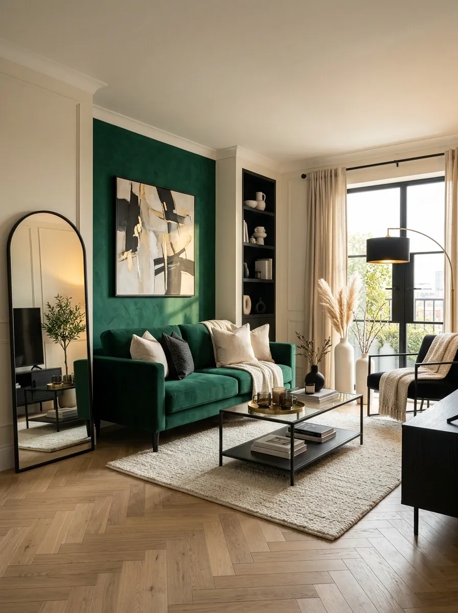 Pair Emerald Green With Black for a Dramatic Modern Look