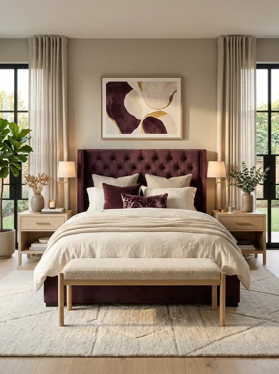 Pair Plum With Pale Oak for a Lighter Look