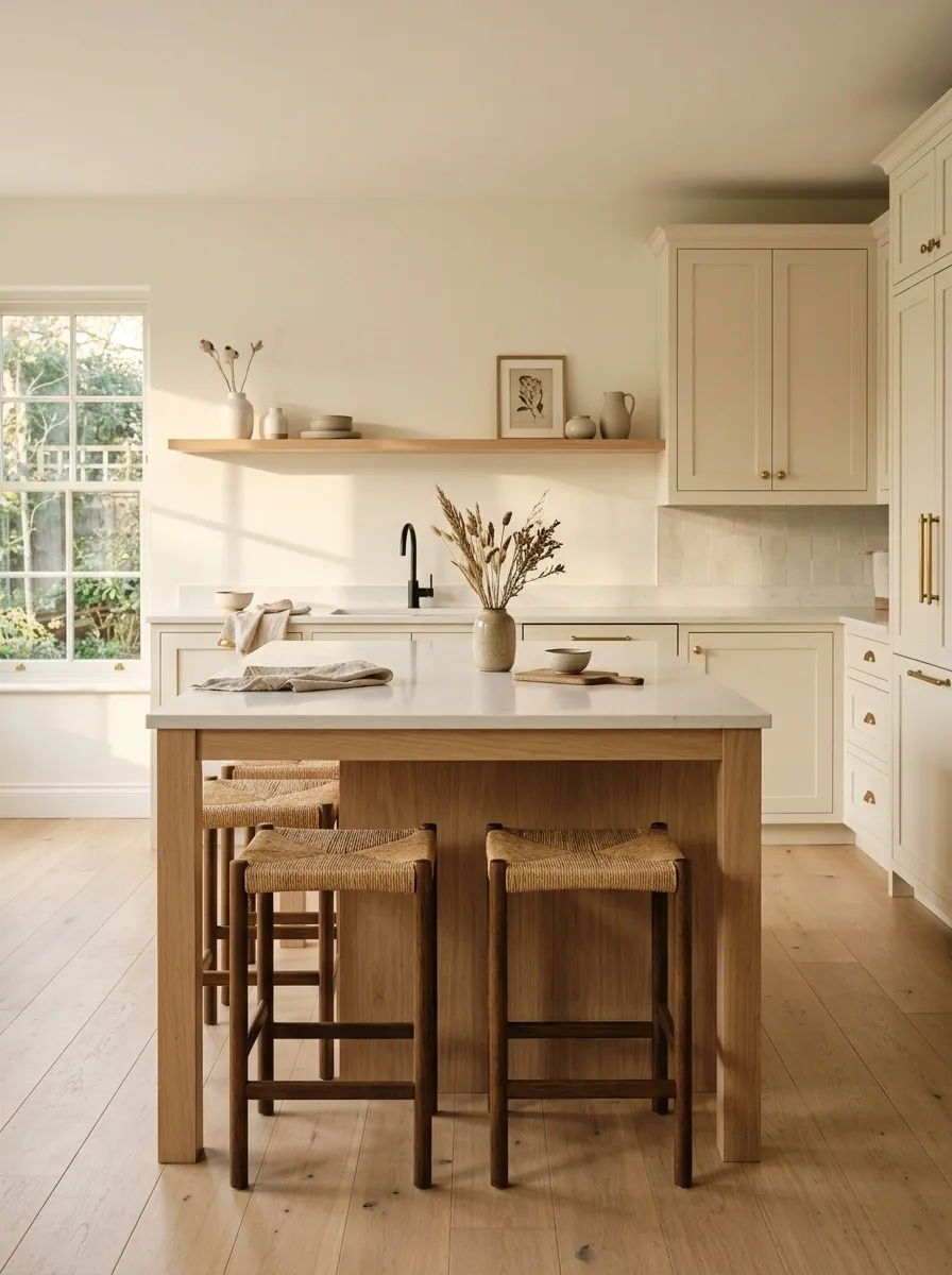 Repeat One Wood Tone Across the Kitchen