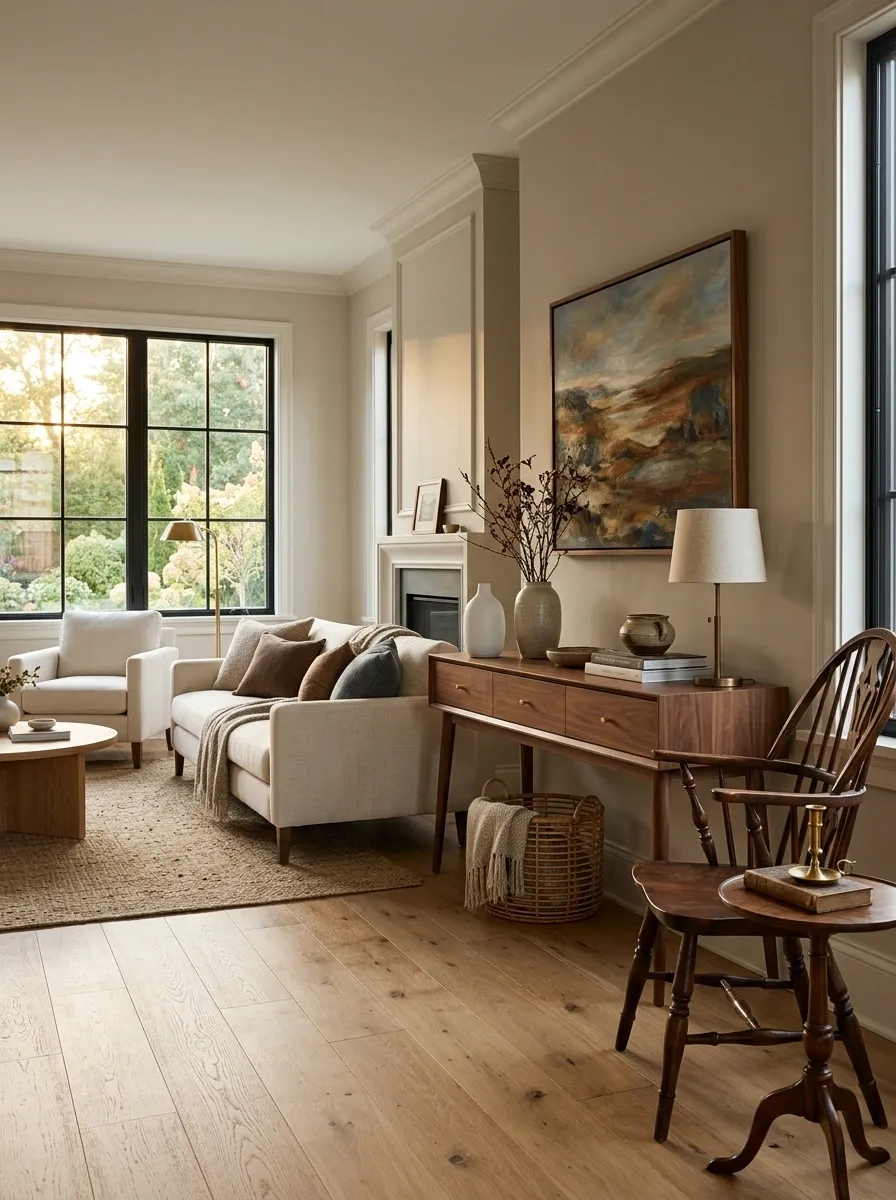 Repeat the Old Wood Tone Somewhere Across the Room