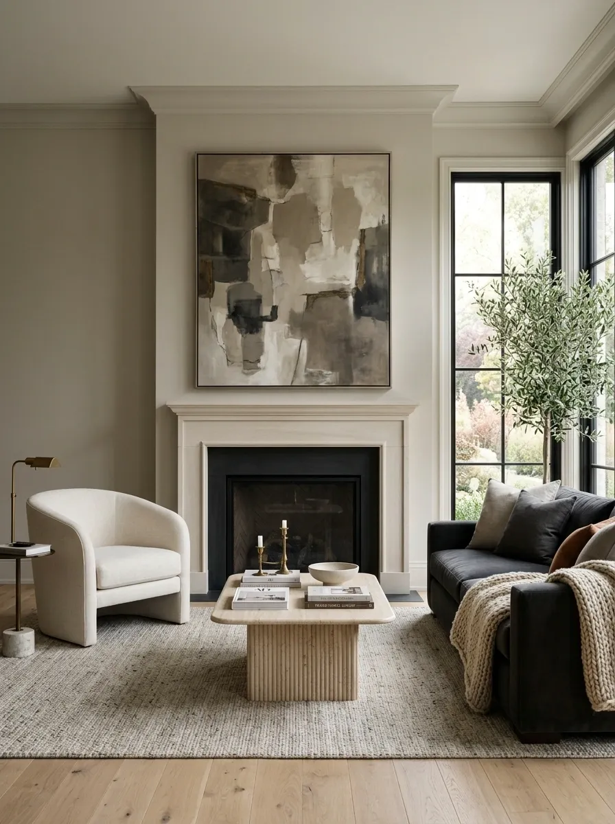 Replace Several Small Decorative Pieces With One Substantial Statement