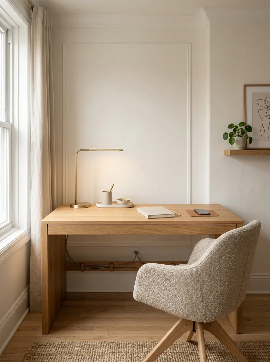 Run Cords Along the Back Edge of the Desk