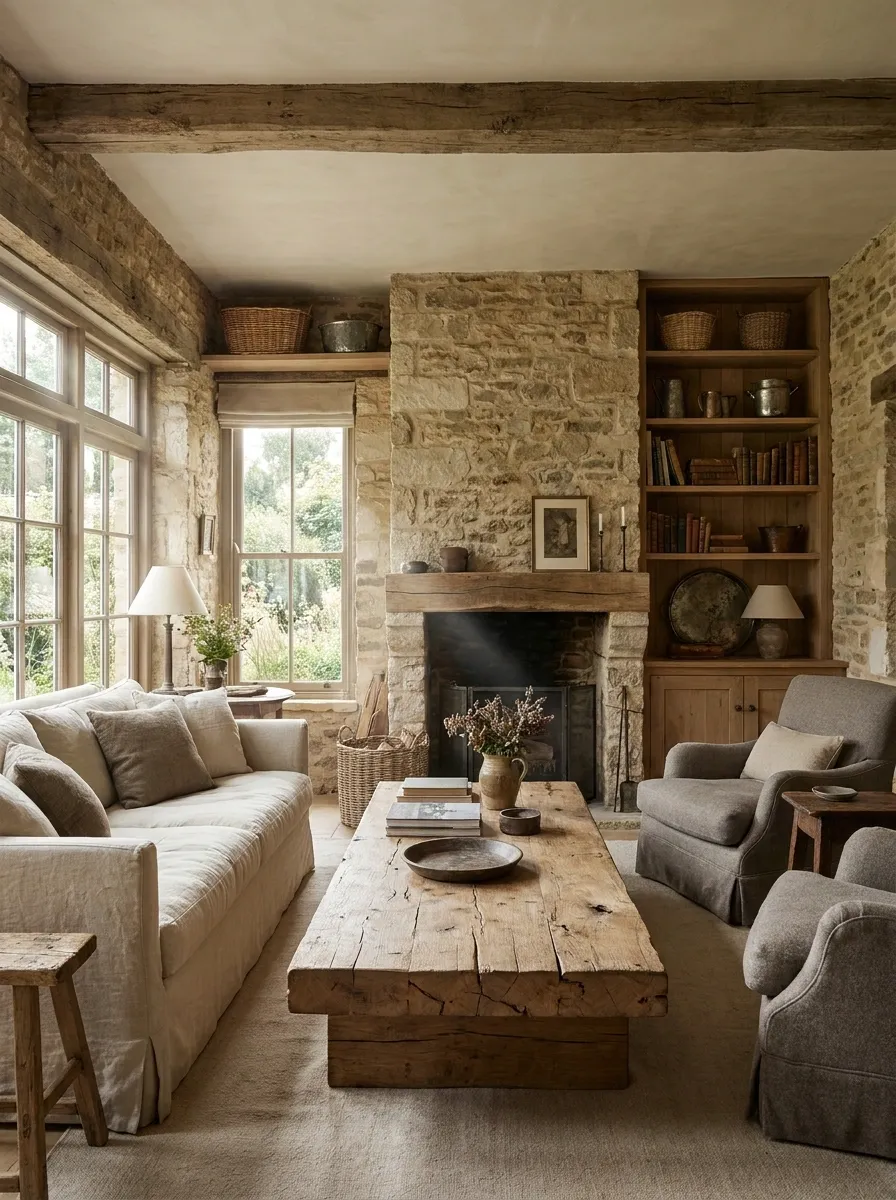 Rustic Garden Retreat With Reclaimed Timber and Stone