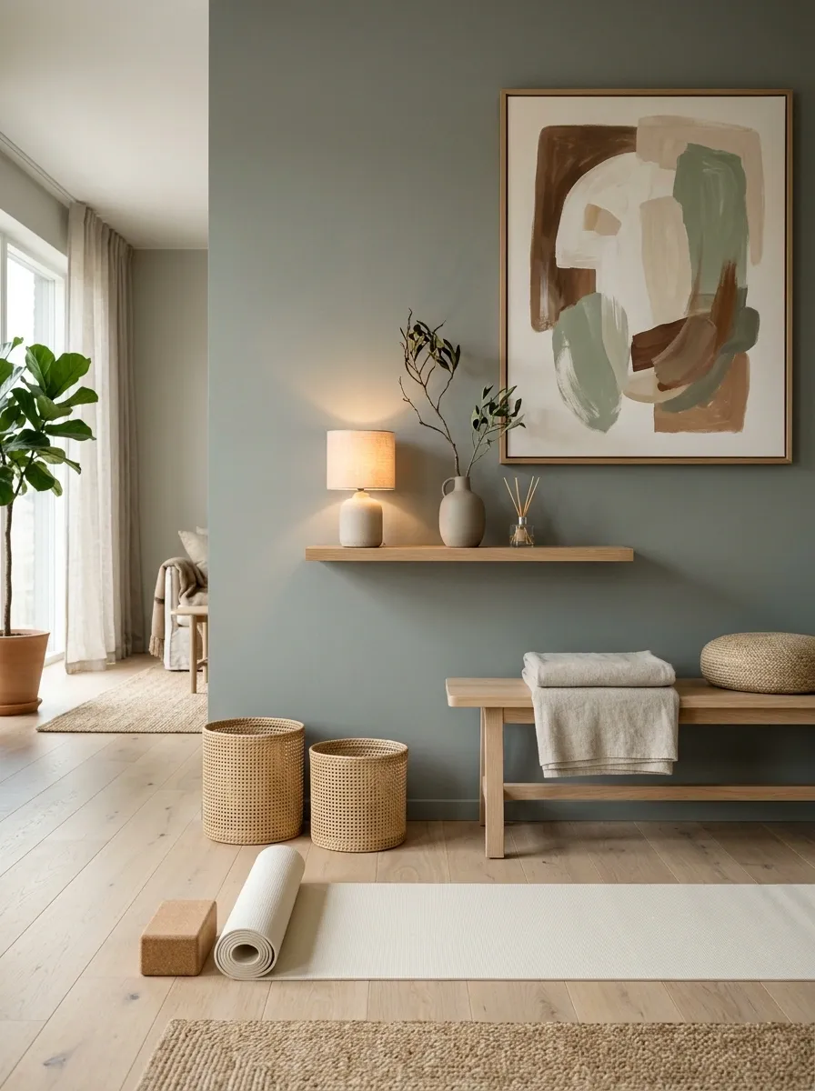 Sage Green and Oak Corner