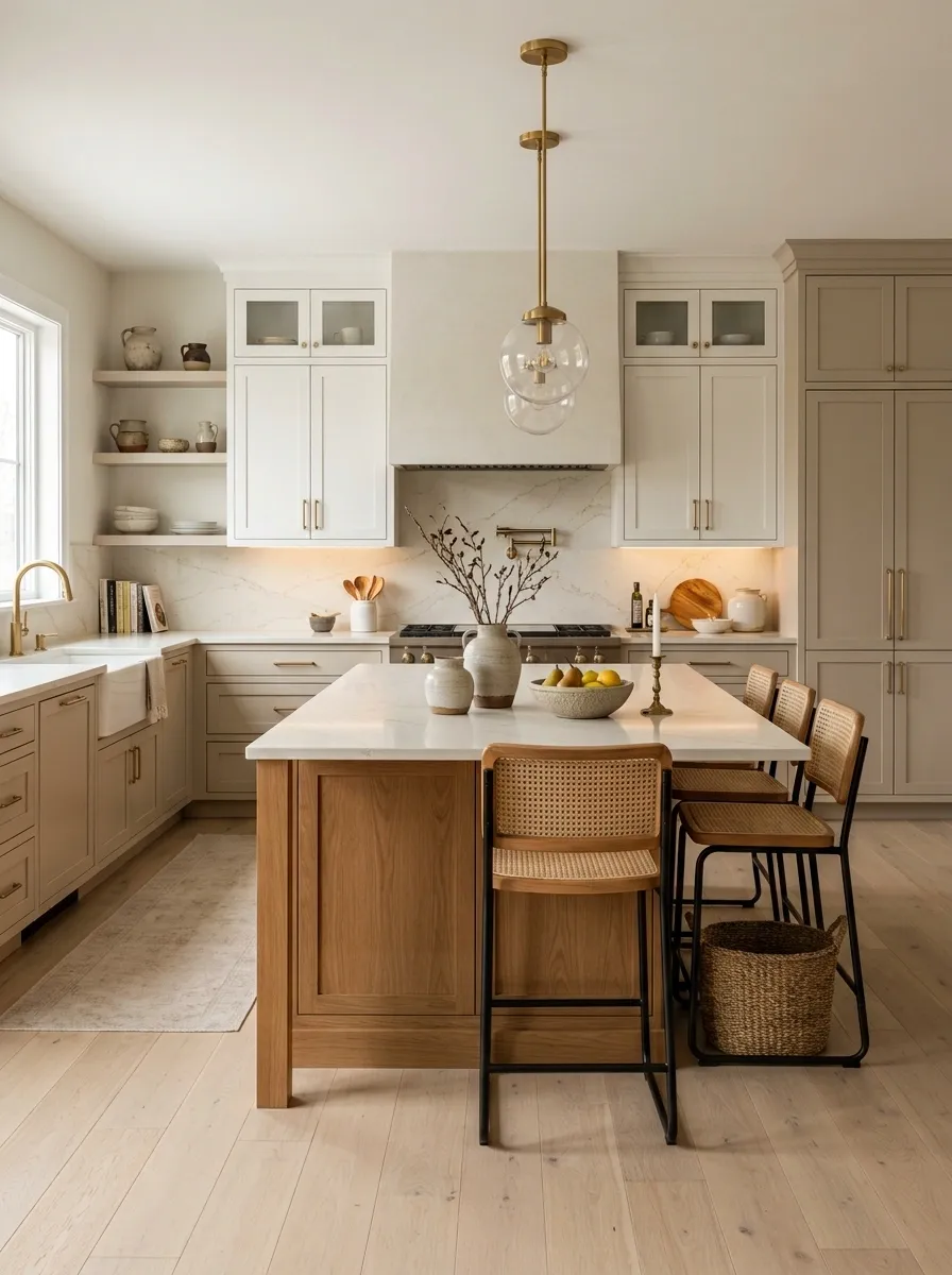 Sand, Caramel, and Soft White Tonal Kitchen