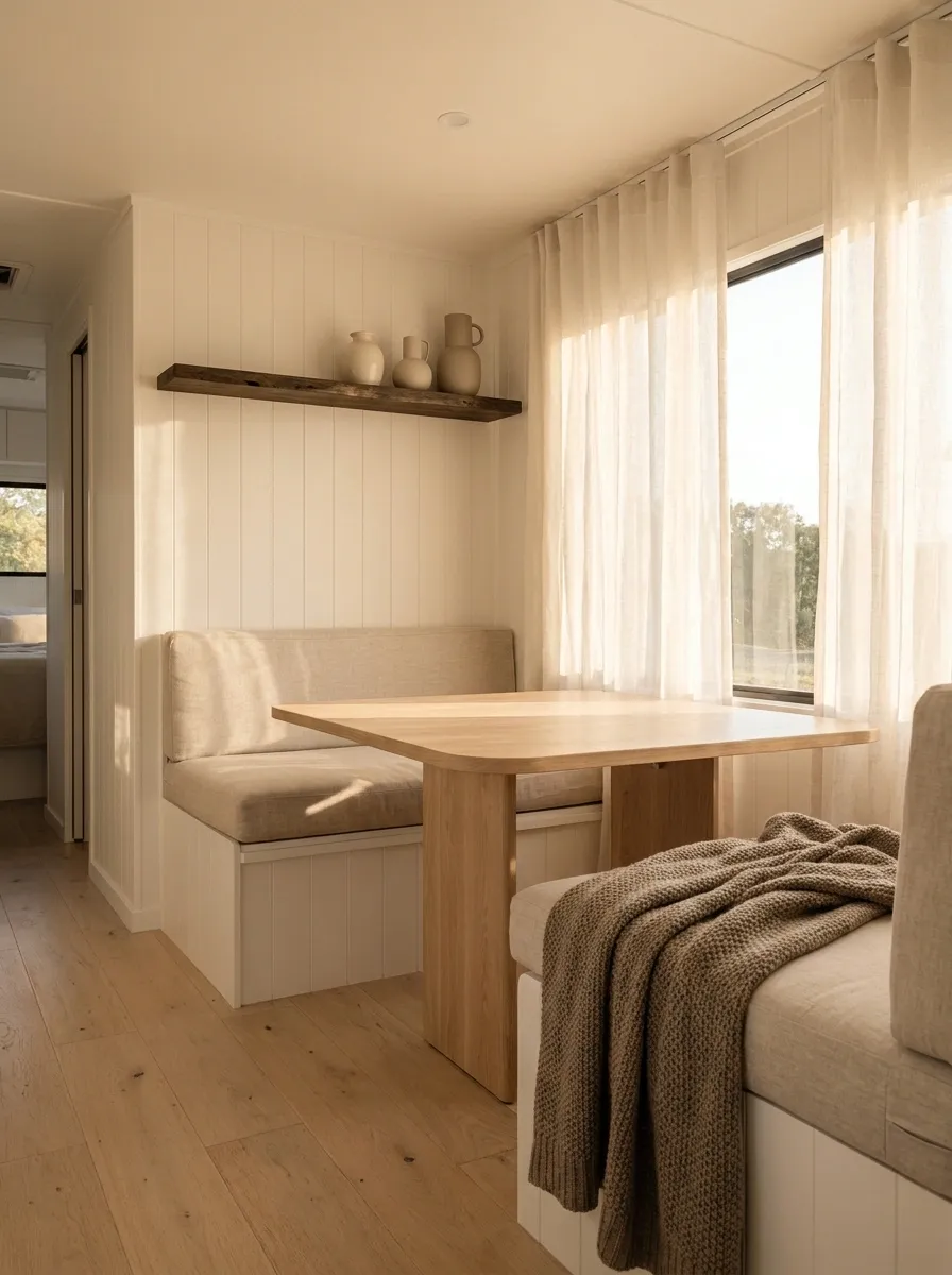 Scandinavian Cabin Feel in a Compact RV