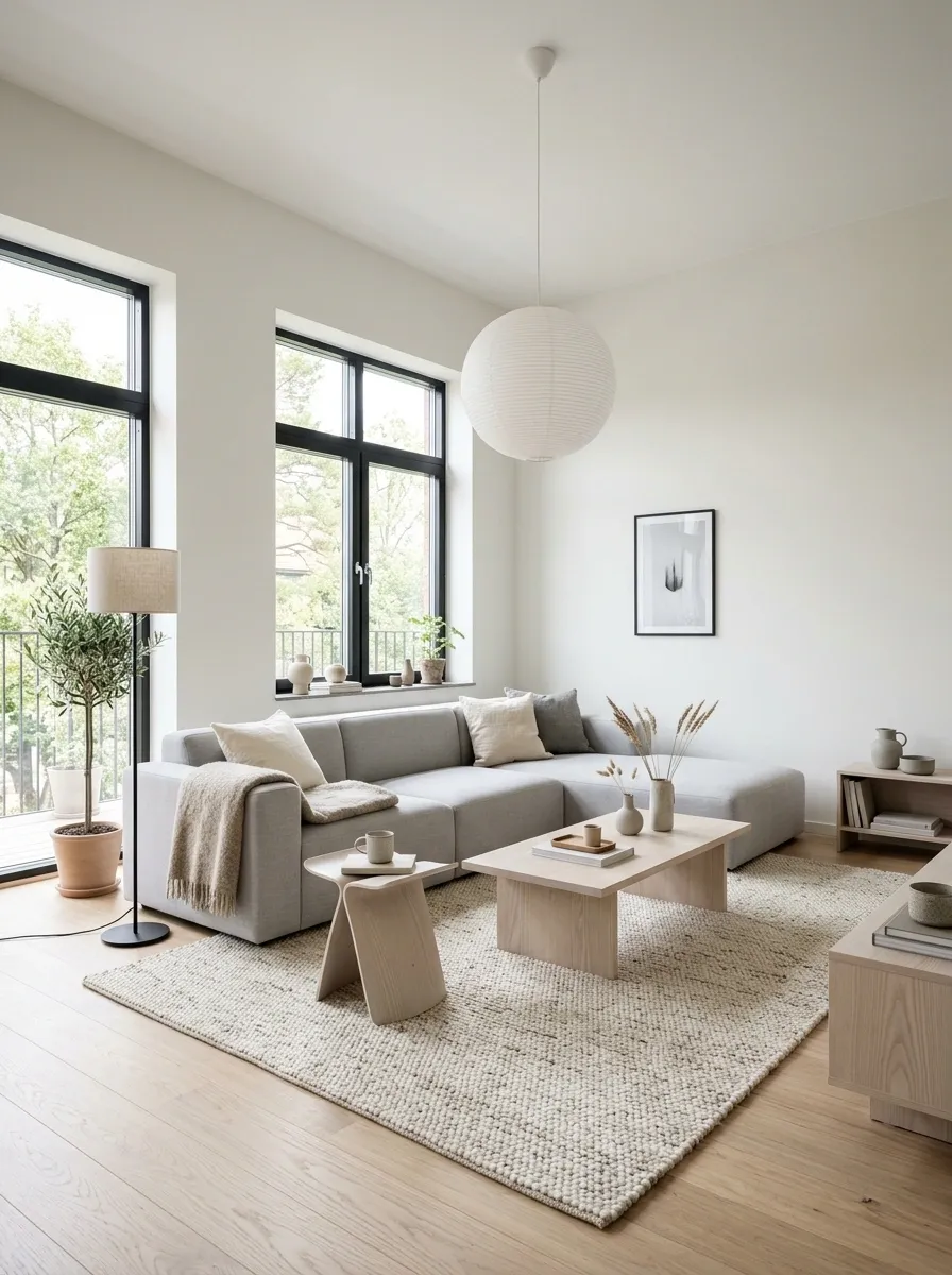 Scandinavian Corner Sofa With Pale Ash Furniture